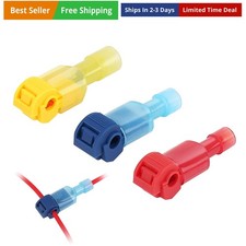 120 Pcs T-Tap Wire Connectors, Quick Splice Wire Terminals, Self-Stripping Qu...
