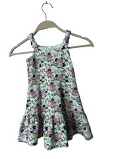 Janie and Jack Spring Splash floral flutter sz 4 knit dress girls