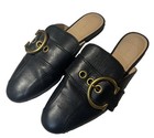 Coach Sullivan C Buckle Black Leather Loafer Slides Slip On Size 9 — photo 2