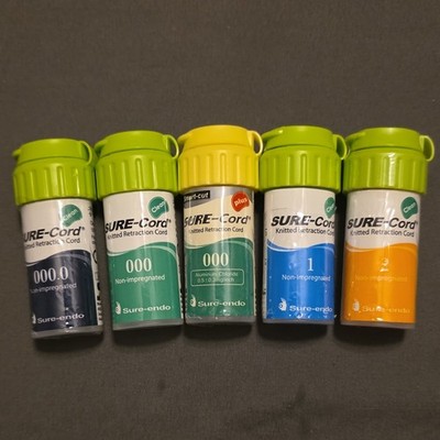 Sure-endo SURE-Cord Knitted Retraction Cord Non-impregnated Assorted Sizes