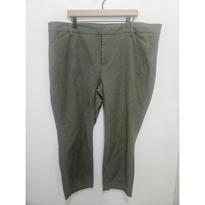 Old Navy High-Rise Pixie Never-Fade Olive Green Chino Pants Womens 24