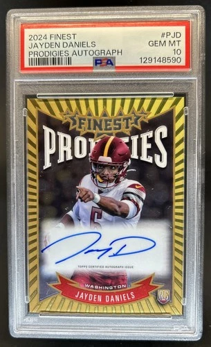 2024 Finest Jayden Daniels Prodigies Auto RC #P-JD Commanders PSA 10