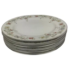 International China Cotillion York 3835 Set 6 Dinner Plates 10.25’’ Floral Japan