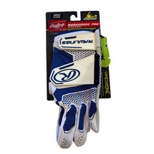 Adult Rawlings Workhorse Batting Gloves Womans Size XL White Blue Softball