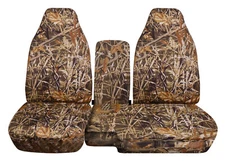 Truck seat covers fits 1998-03 Ford Ranger 60-40 seat with console Camo Wetlands