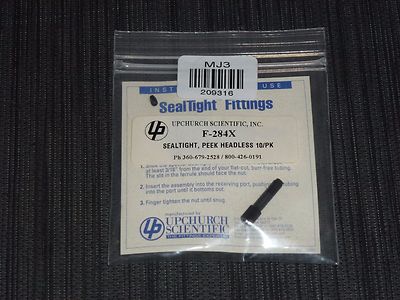 UPCHURCH SCIENTIFIC F-284x Long Nuts, Headless, Black PEEK, 10-32.   #209316-A2