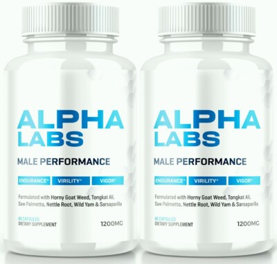 (2 Pack) Alpha Labs  Male Health Pills to Boost T-Levels for Intimate Drive