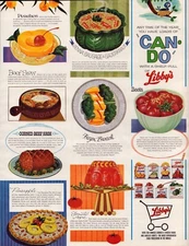 Libby's Canned & Frozen Food Recipe Ideas Lunch Dinner Vintage Print Ad 1964