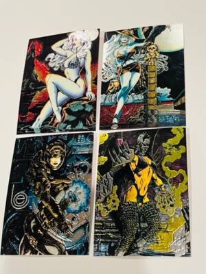 Lady Death Comic Trading Cards Lot Chromium Chaos Cryptic Chrome Pulido 1994 LD9
