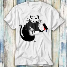 Banksy Graffiti Rat Painter T Shirt Meme Gift Top Tee Unisex 1210