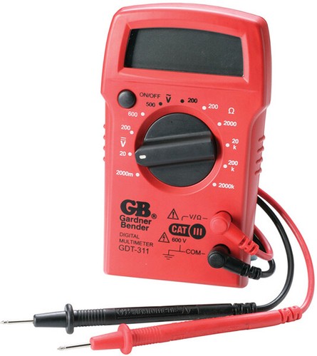 Multimeter, 500 VAC, 600 VDC, 2 MOhm, Digital, LCD Display, Functions: AC Voltag - Picture 1 of 3