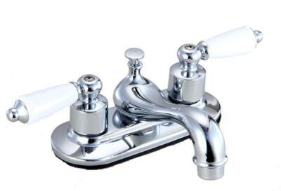 Hardware House 12-3907 TWO HANDLE LAVATORY FAUCET w/POP-UP CHROME FINISH