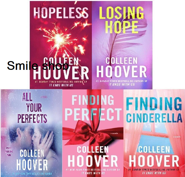 Colleen Hoover Hopeless Series 5 Books Set Losing Hope, Finding Perfect