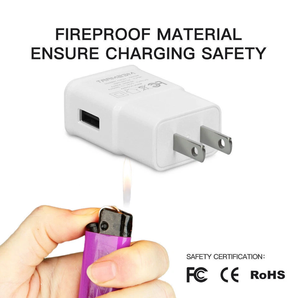 Enchufe de pared cargador de teléfono cable USB C para LG K51 K71 K92 5G Stylo 6 5+ 4+ TERCIOPELO Foto 2 de 4