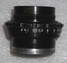 VINTAGE ILEX PARAGON 7 1/2" f4.5 Large format Lens Made in USA
