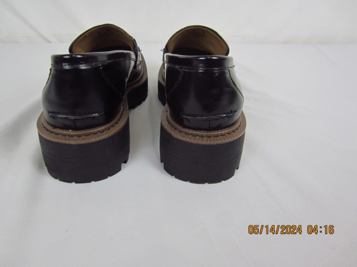 Sam Edelman Laurs Loafers Black Leather Horsebit Lug Sole Platform Shoes Size 10 Sam Edelman Laurs Dark Mocha Leather Rounded Toe Slip On  main image 2