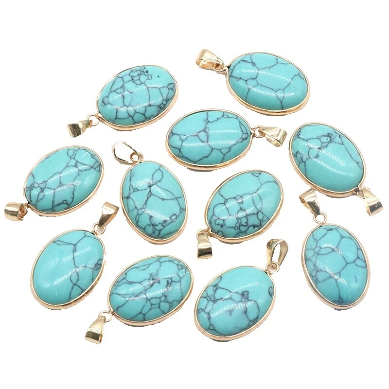 Encanto de cobre Turquesa moda Collares y Colgantes