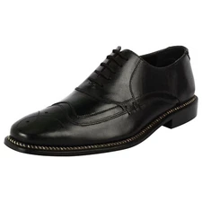 LIBERTYZENO Mens Genuine Leather two toned Wingtip Business Oxford Style Shoes