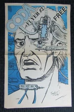 1986 CODA FLYER #2 11x17" 2-Sided Comic Promo Poster FN 6.5
