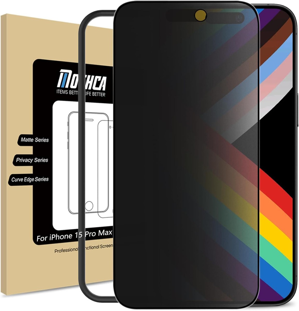 Matte Privacy Screen Protector for iPhone 15 Pro Max inch with