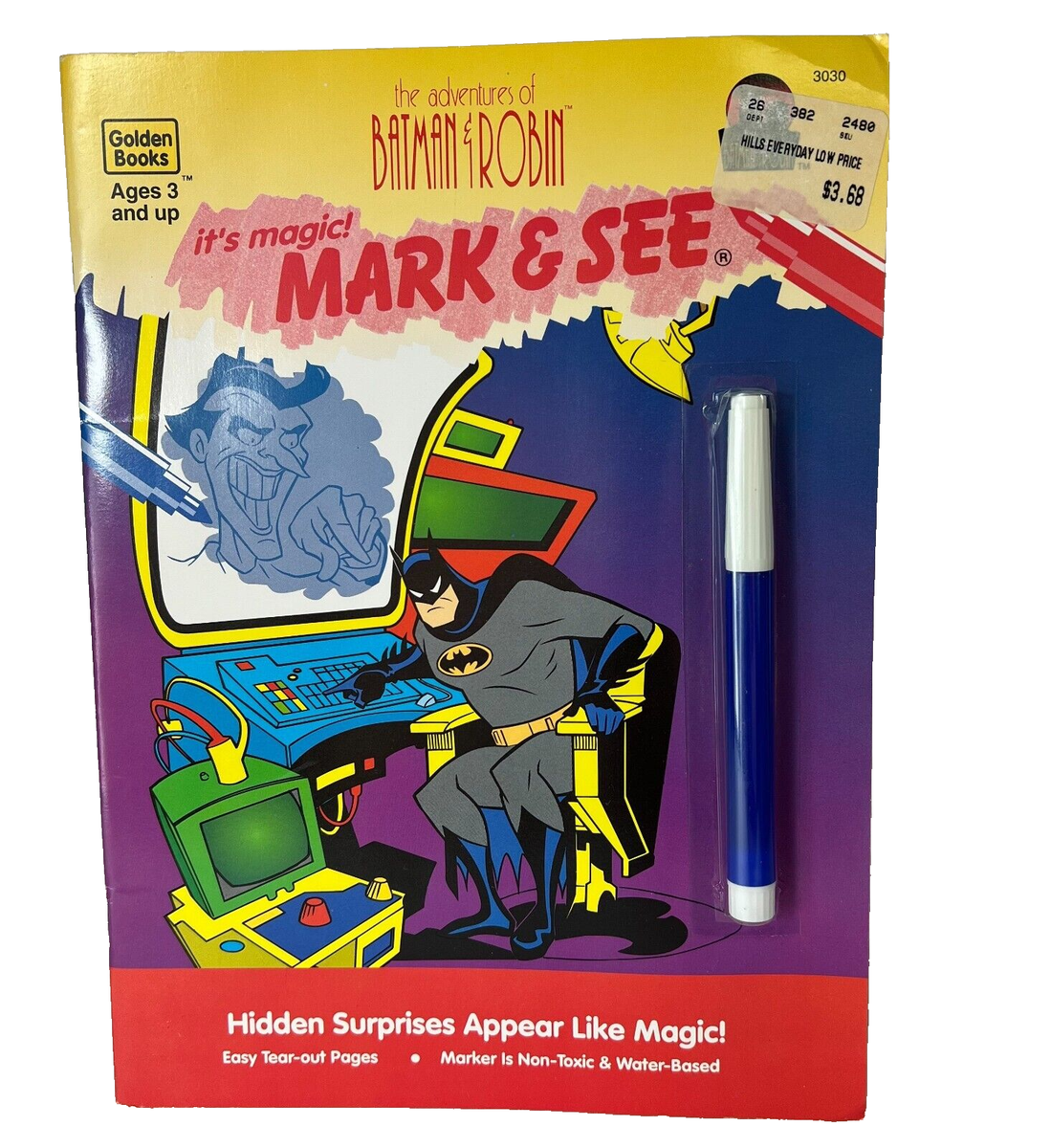 Animated The Adventures of Batman & Robin Mark & See Coloring Book