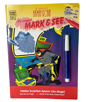 Animated The Adventures of Batman & Robin Mark & See Coloring Book