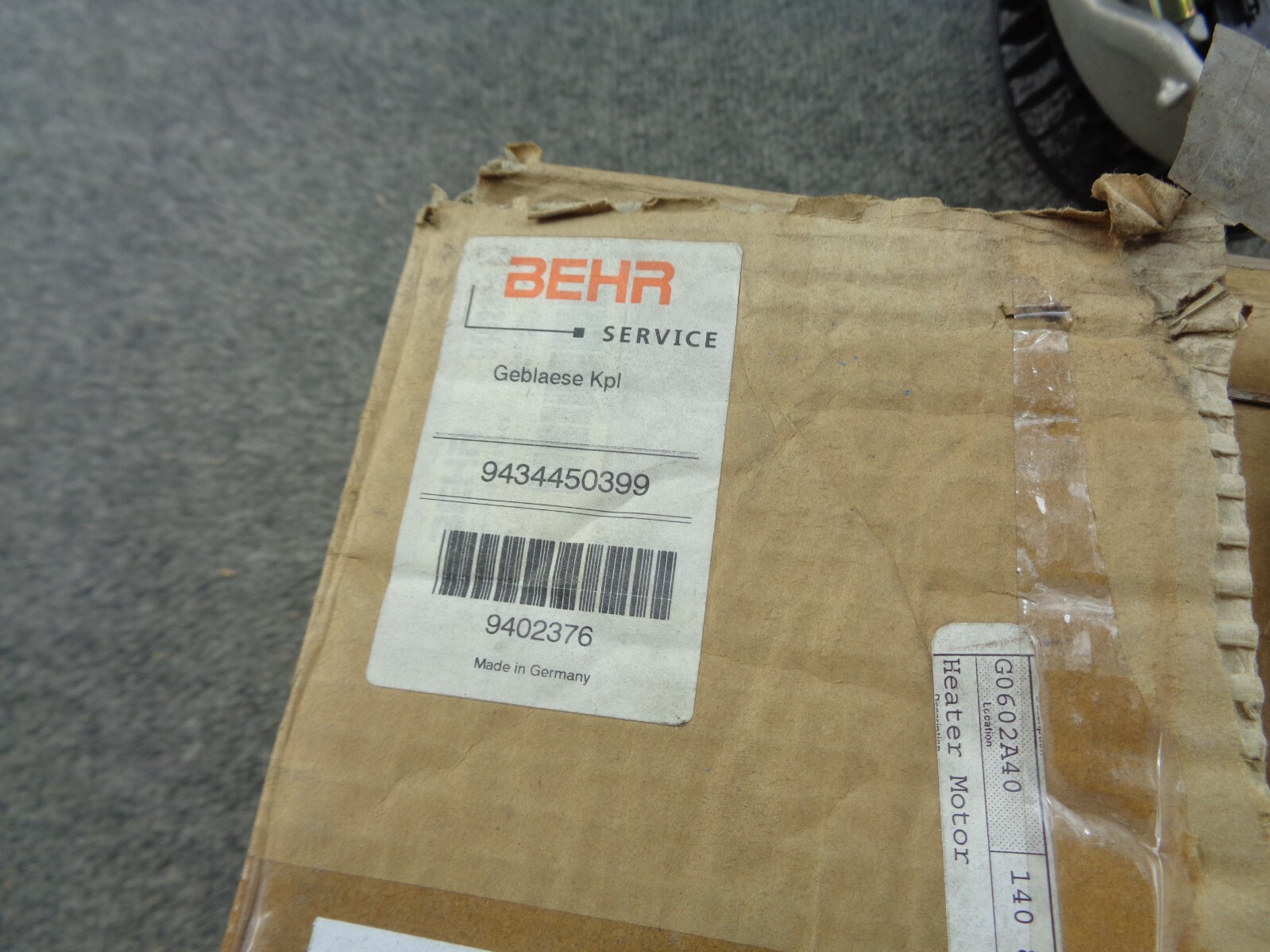 Unused BEHR 9434450399 Mercedes Benz 1408301208 HVAC Blower Motor  