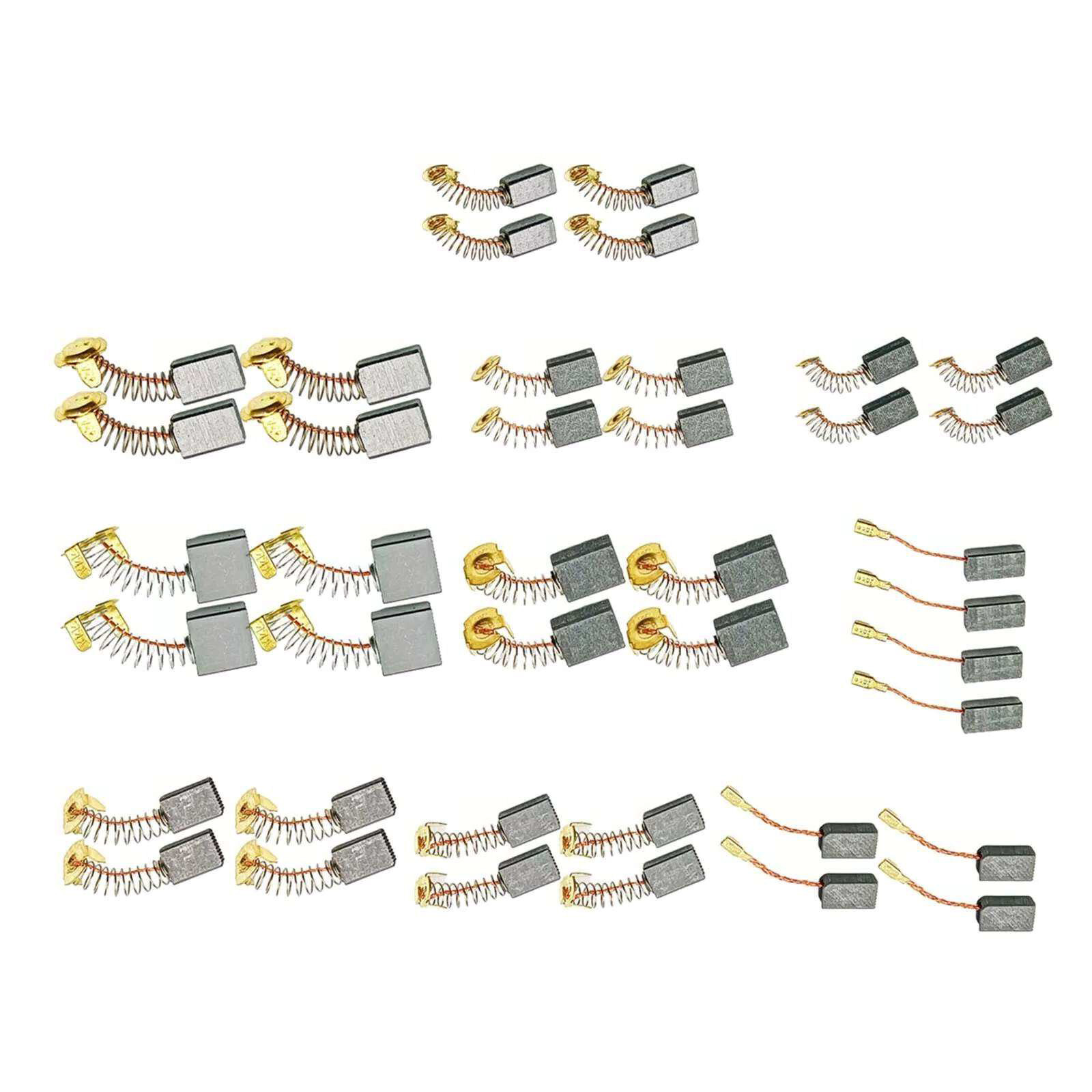 40Pcs/Box 10 Sizes Electric Motor Carbon Brushes Accessories For Power Tool Part
