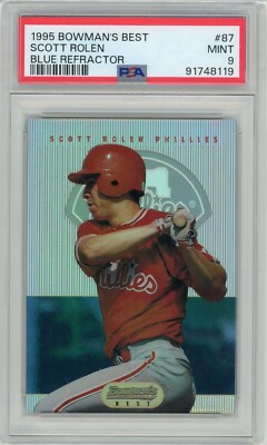 Scott Rolen Rookie 1995 Bowmans Best Baseball #87 Scott Rolen Blue Refractor Rookie PSA 9 ...