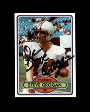 Steve Grogan Hand Signed 1980 Topps New England Patriots Autograph