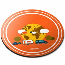 Round Mouse Mat - Caravan Motorhome Camping Van Bus Office Gift #9247