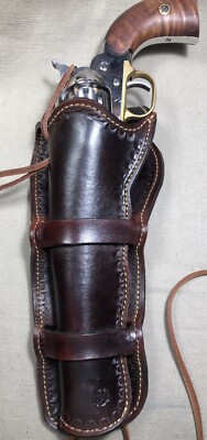 Leather Mexican Double Loop, CAS, SASS, Left Handed, Lined  display picture 1