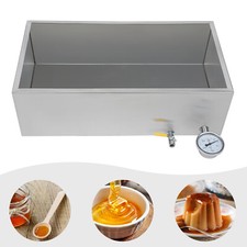 Maple Syrup Evaporator Pan w Valve and Thermometer Stainless Steel Boiling Pan