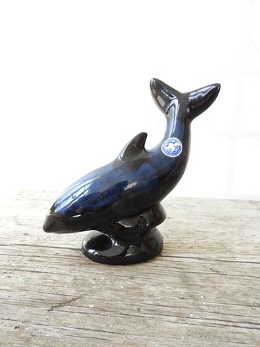 Vtg Blue Mountain Art Pottery Redware Whale Figurine H 7.25" - Picture 4 of 9