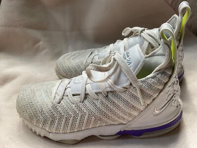 Nike LeBron 16 Buzz Lightyear Sneakers Size 6.5 White/Grape