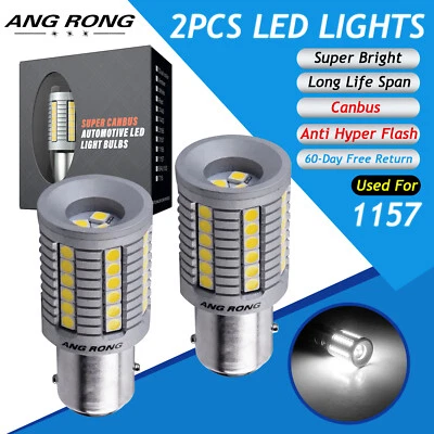 LOT 2 ANTI ERREUR CANBUS P21/5W BLANC 30W LED AMPOULE POUR VW FEU ARRIERE STOP - Photo 1/4