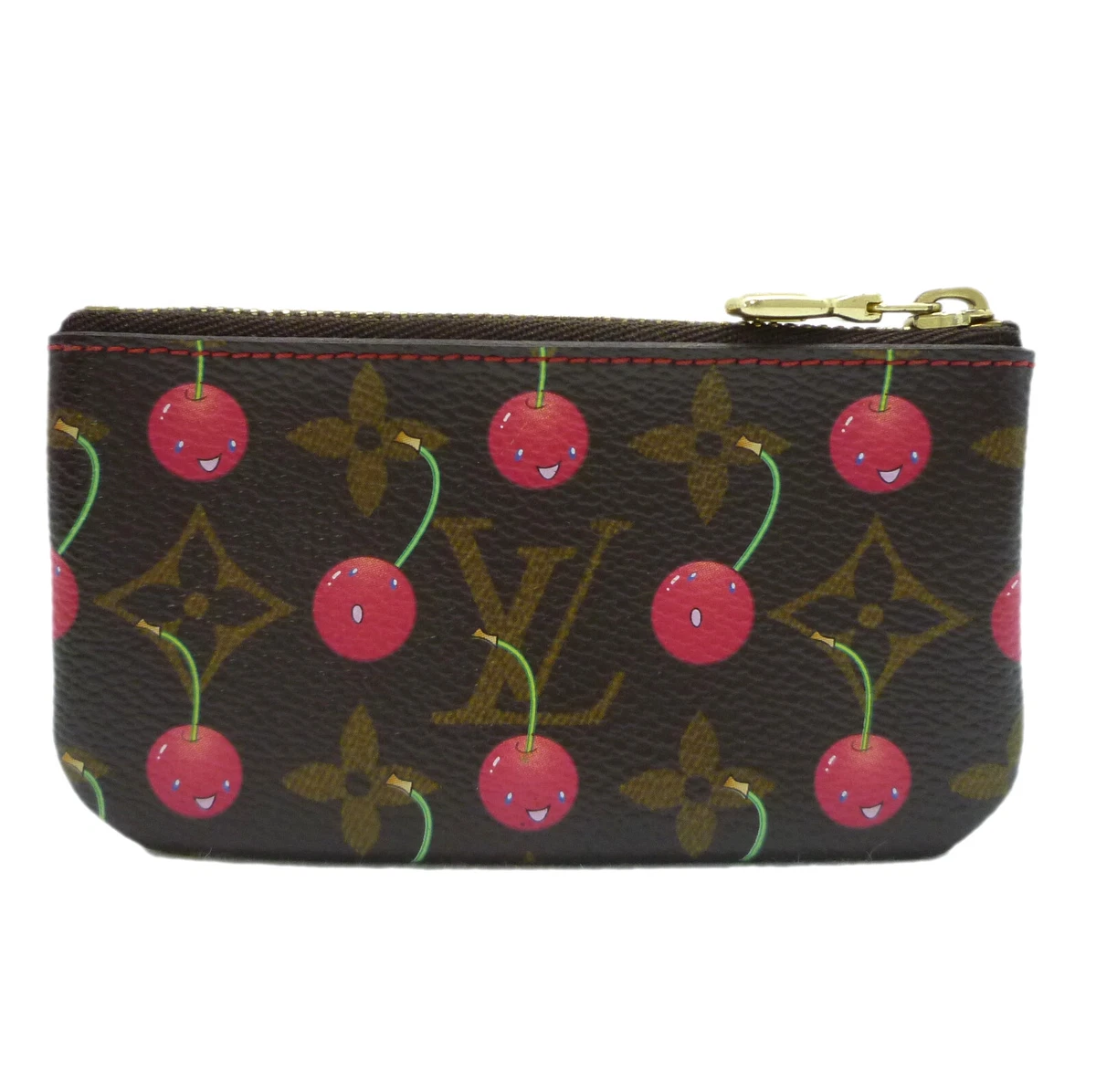 Auth LOUIS VUITTON Pochette Cles Monogram Cherry Key Coin Purse M95042  #W501087