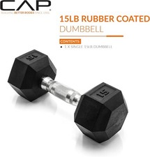 CAP Barbell Coated Hex Dumbbell Weight  Multiple Options