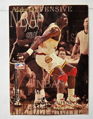 Fleer 94-95 NBA BASKETBALL CARD ALL DEFENSIVE HAKEEM OLAJUWON / L. SPREWELL