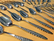 41 PIECES Vintage Stanley Roberts Lyon ROMANESQUE FLATWARE Spoons Forks Knives