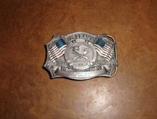 NRA National Rifle Association 125 Years 1996 Belt Buckle Cast Pewter