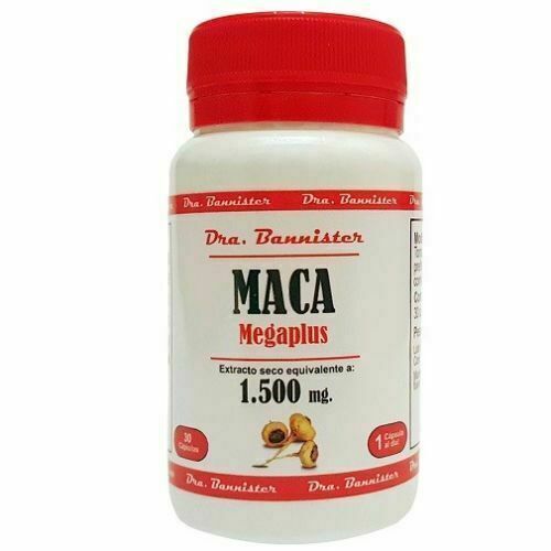 MACA peruana 1.500 mg. 30cps DRA BANNISTER Envio urgente gratis