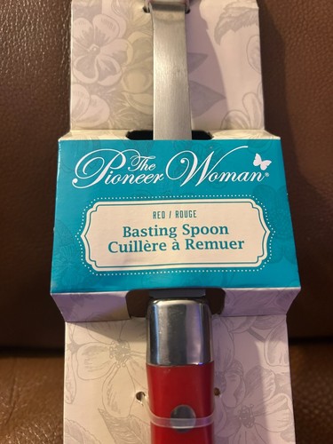 Pioneer Woman Basting Spoon Red Handle New - Picture 2 of 4