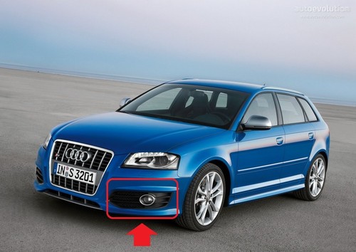 AUDI A3 S3 08-12 FL GENUINE N/S LEFT FRONT BUMPER FOG LIGHT GRILL 8P0807681P9B9 - Picture 4 of 4