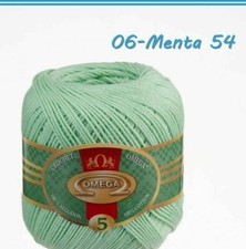  NEW OMEGA Crochet 100 Cotton Thread Yarn 164 YDS 50 GMS  54 MENTA MINT