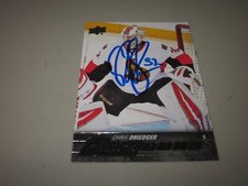 CHRIS DRIEDGER SIGNED AUTOGRAPHED 2015-16 UPPER DECK YOUNG GUNS RC CARD # 482