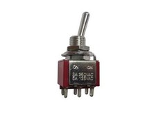 Deviatore levetta miniatura bipolare 3 posizioni ON-OFF-ON 250V 125V 3A leva