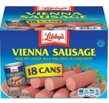 Libby's Vienna Sausage, Canned Sausage, 4.6 OZ (Pack of 18)