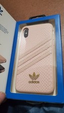 Nuevo Estuche Adidas Originales 3 Rayas Moldeado a Presión Rosa Para iPhone XS iPhone X 5.8