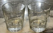 2 Libbey Duratuff Optiva Double Shot Rocks Whiskey Glasses Old Fashioned Barware